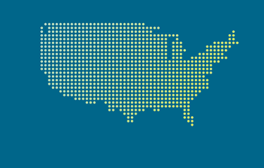 Pixelated image of the United States