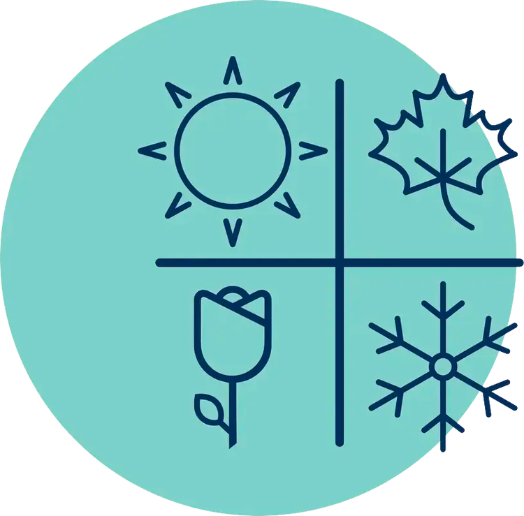 Pneumococcal pneumonia can occur in any season icon